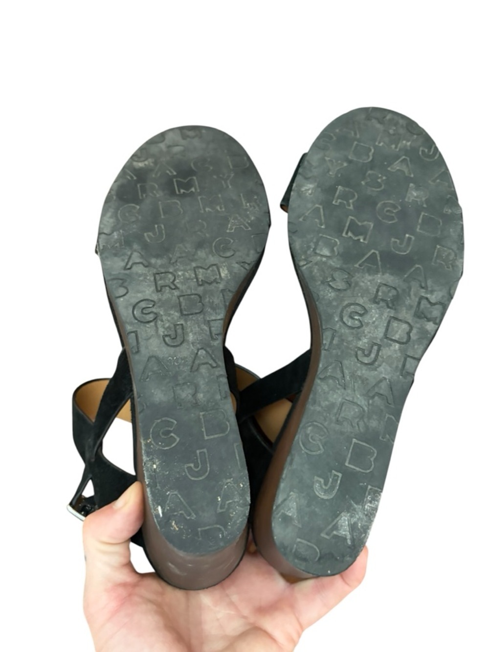 Marc by Marc Jacob’s Suede Black Open Toe Wedge - Picture 6 of 6